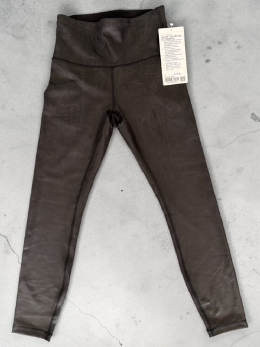 NWT Lululemon Wunder Train HR Tight 25" Matte Foil Size 6 MSRP $118
